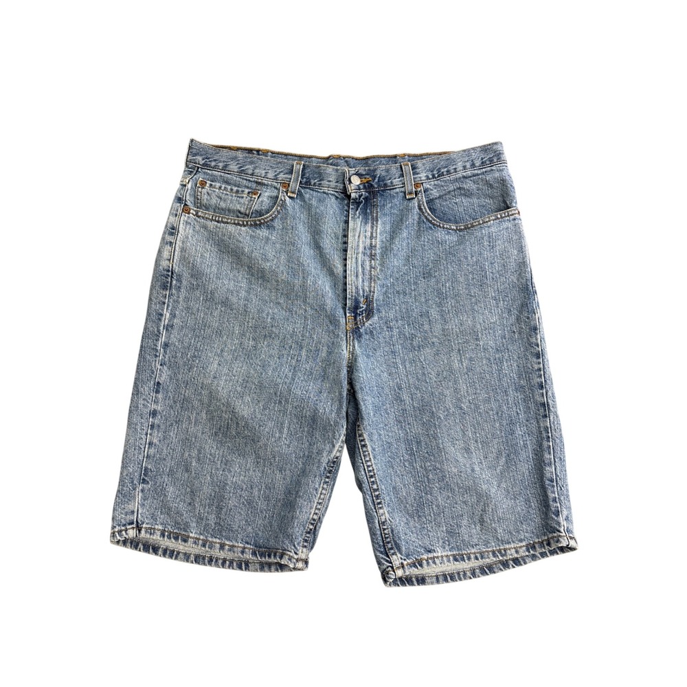 Levis 505 Regular Fit Denim Shorts Mens 38 Blue Medium Wash Cotton Jean Shorts